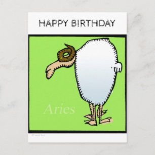 Carte Postale Joyeux Anniversaire personnalisé Signes Zodiac Bai