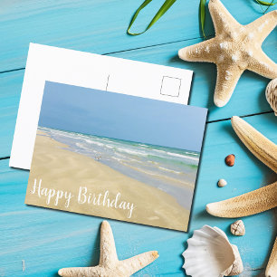 Carte Postale Joyeux Anniversaire Photographie de Plage Belle Bo