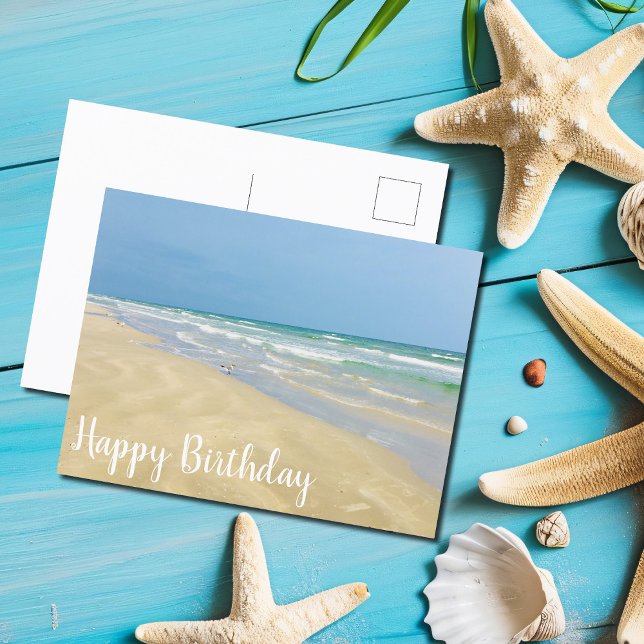 Carte Postale Joyeux Anniversaire Photographie de Plage Belle Bo (Créateur téléchargé)