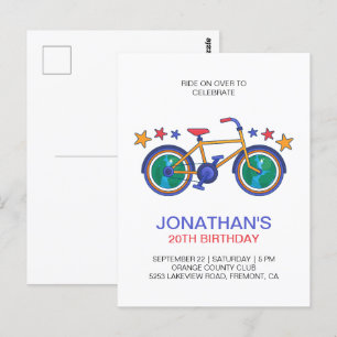 Carte Postale Joyeux Anniversaire Pour Personnaliser Cycliste