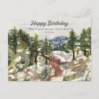 Carte Postale Joyeux Anniversaire Psaume 20 Écriture Biblique Dé