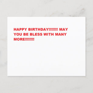 CARTE POSTALE JOYEUX ANNIVERSAIRE!!!!!!!! QUE VOUS SOYEZ BÉNI!!!