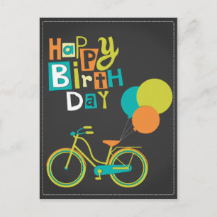 Carte Postale Joyeux anniversaire Retro