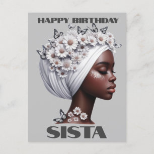 Carte Postale Joyeux anniversaire Sista Black Girl Magic Melanin