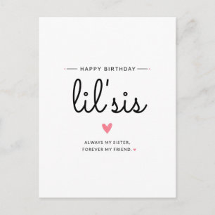Carte Postale Joyeux Anniversaire Sœur Toujours Ma Sœur, Pour