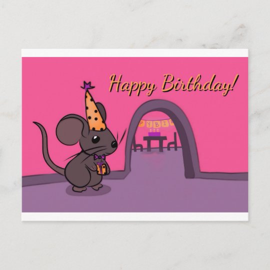 Carte Postale Joyeux Anniversaire Souris Zazzle Fr