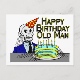 Carte Postale Joyeux Anniversaire Spider Web Vieux Homme