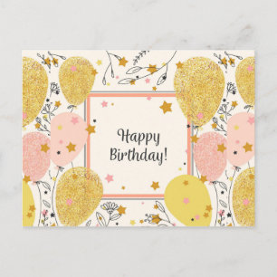 Carte Postale Joyeux Anniversaire Vintage
