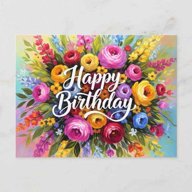 Carte Postale Joyeux Anniversaire Vœux (Devant)