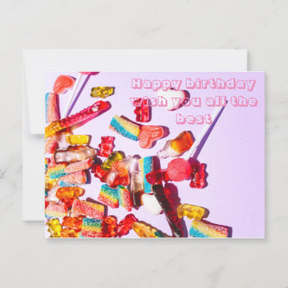 Carte Postale Joyeux anniversaire vous souhaite le meilleur