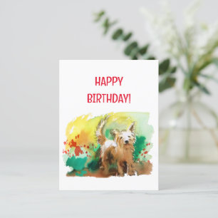 Carte Postale Joyeux anniversaire ! West highland terrier !
