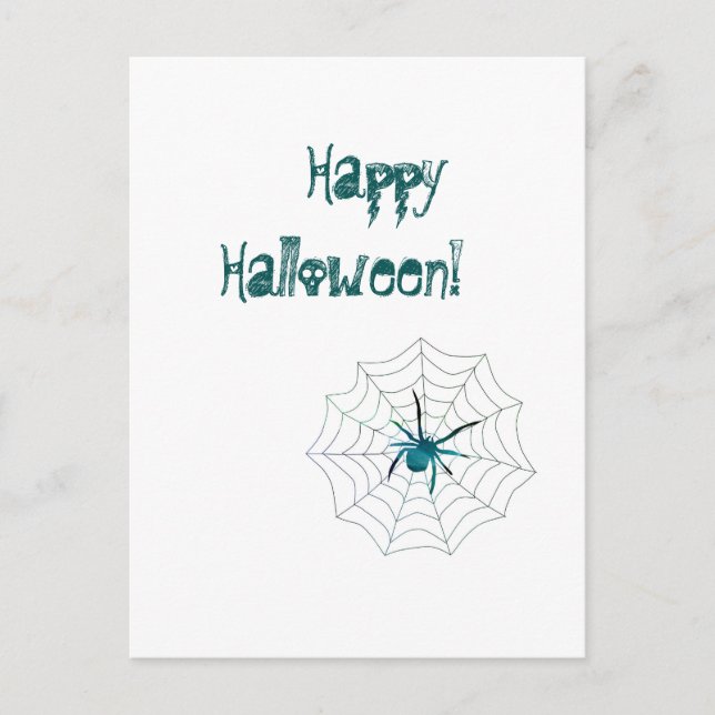 Carte Postale Joyeux Araignée d'Halloween ! (Devant)