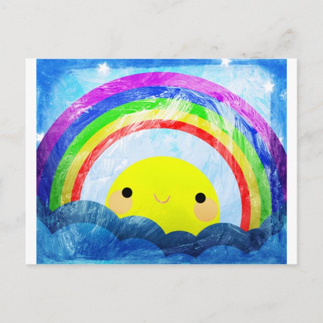 Carte Postale Joyeux arc-en-ciel (Devant)