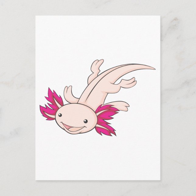 Carte Postale Joyeux Axolotl mexicain (Devant)