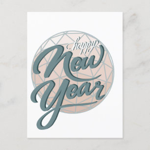 Carte Postale Joyeux bal et script du Nouvel An