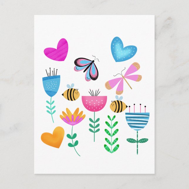 Carte Postale Joyeux Bee Garden (Devant)