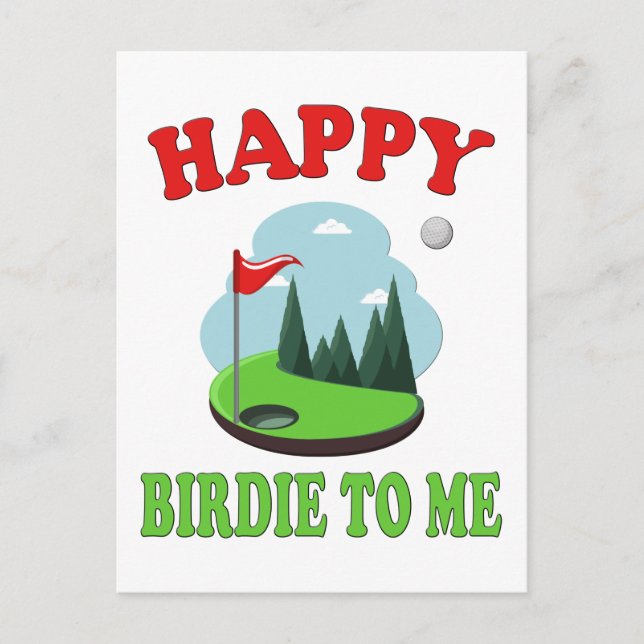 Carte Postale Joyeux Birdie To Me - Funny Golf to Golfer Anniver (Devant)