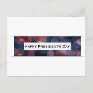 Carte Postale Joyeux bokeh du Jour du Président