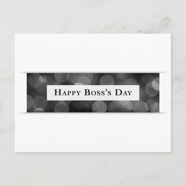 Carte Postale Joyeux Boss's Day (bokeh) (Devant)