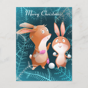 Carte postale Joyeux Bunnies Noël