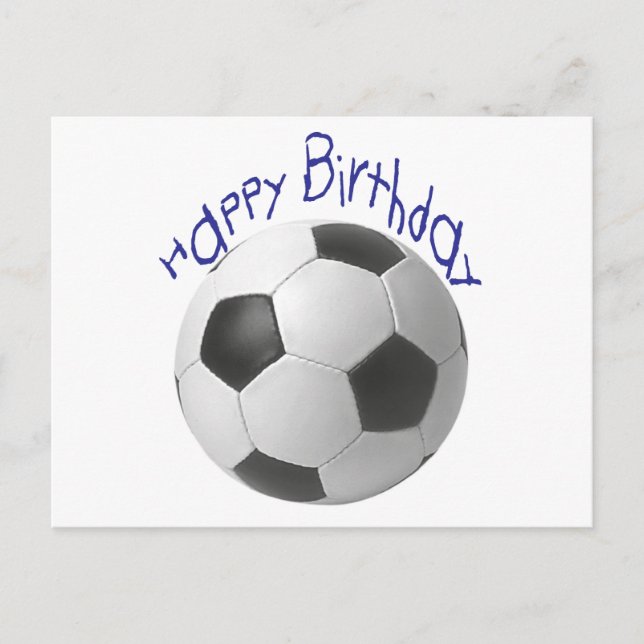 Carte Postale Joyeux cadeau d'anniversaire de football (Devant)
