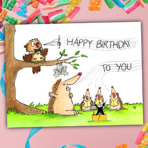 Carte Postale Joyeux chanteur d'anniversaire