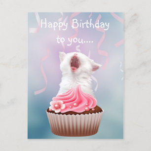 Carte Postale Joyeux chaton d'anniversaire