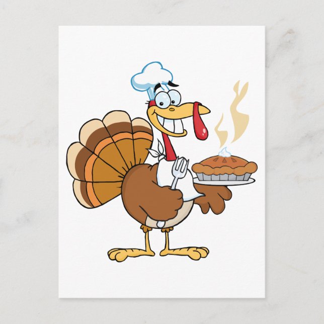 Carte Postale Joyeux Chef Turc À La Tarte (Devant)