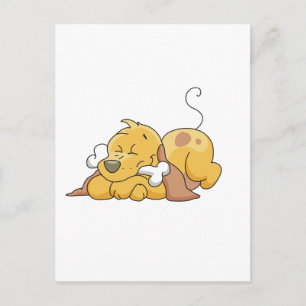 Carte Postale Joyeux Chien avec T-shirts et cadeaux d'os