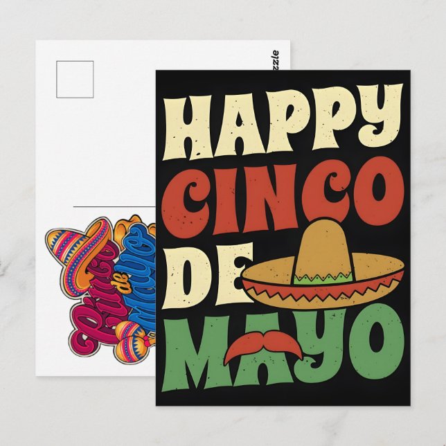 Carte Postale joyeux-cinco-de-mayo-festival-mexicain-cinco-de-ma (Devant / Derrière)