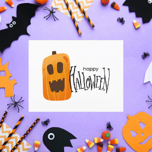 Carte Postale Joyeux Citrouille Éffrayant Halloween