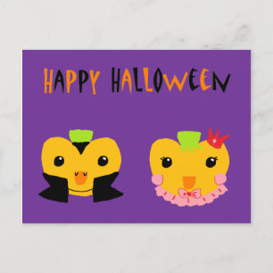 Carte Postale Joyeux Citrouilles d'Halloween