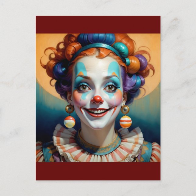 Carte Postale joyeux clown (Devant)