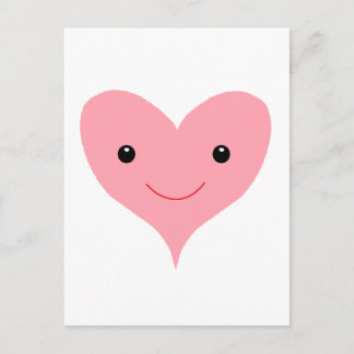 Carte Postale Joyeux Coeur rose