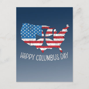 Carte postale Joyeux Columbus Day