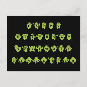 Carte Postale Joyeux concepteur de logiciels d'anniversaire (Bug