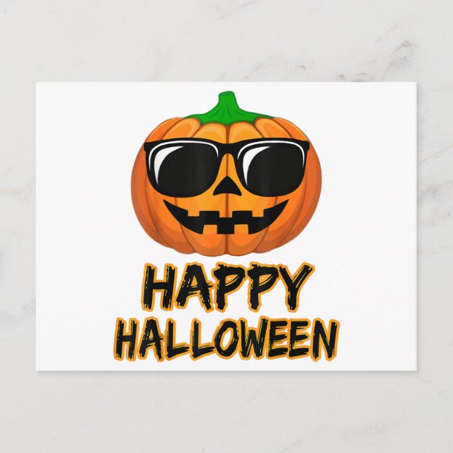 Carte Postale Joyeux costume d'Halloween drôle Citrouille (Devant)