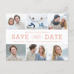 Carte Postale Joyeux Couple COULEUR ÉDITABLE Enregistrer La Date
