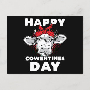 Carte Postale Joyeux Cowentines Day Cadeau Vache Lover Valentine