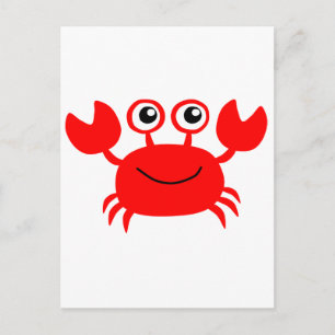 Carte Postale Joyeux crabe rouge caricature