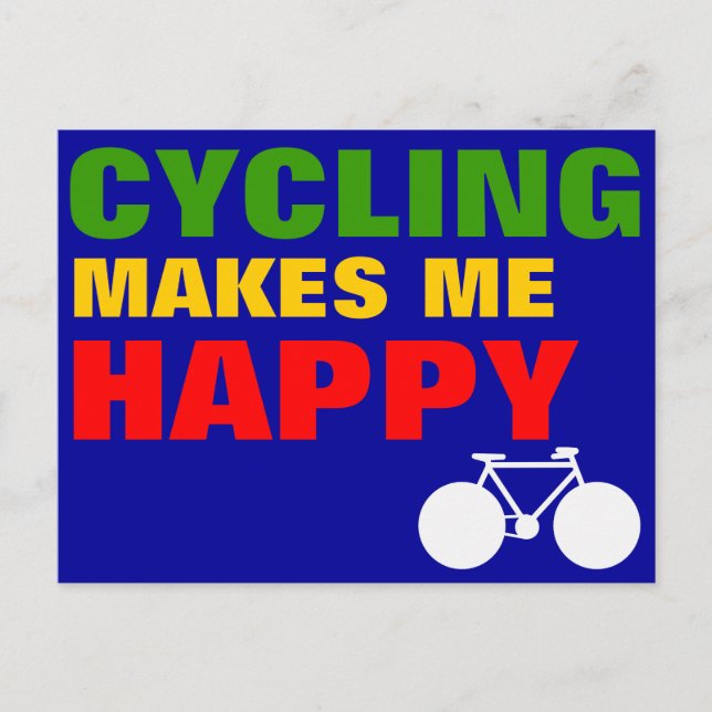 Carte Postale joyeux cycliste (Devant)