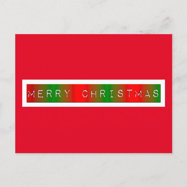 Carte Postale Joyeux Dégradé de Noël (Devant)