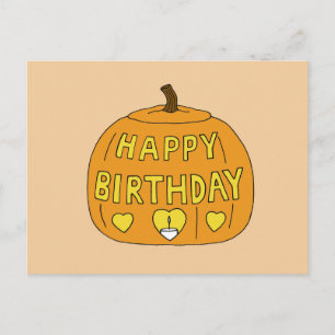 Carte Postale Joyeux dessin d'anniversaire d'Halloween