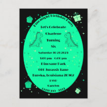 Joyeux Dinomight Anniversaire vert et noir