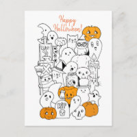Joyeux Doodle d'Halloween Kawaii