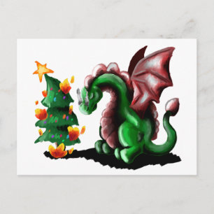 Carte Postale Joyeux dragon de Noël