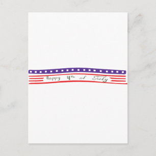 Carte Postale Joyeux drapeau 4 juillet américain