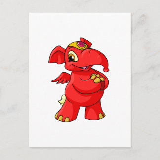 Carte Postale Joyeux Eléphante rouge