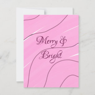 Carte Postale Joyeux et brillant rose bouclé doodé design mode g