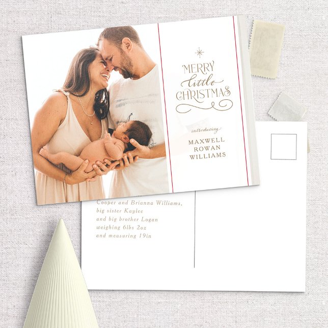 Carte Postale Joyeux Faire-part de naissance de Noël (Créateur téléchargé)